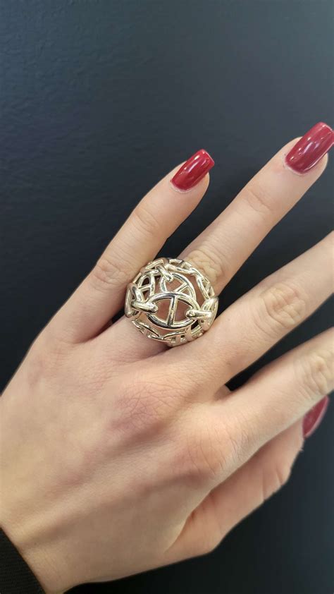 Bague Chaîne d'ancre Enchaînée, grand modèle.